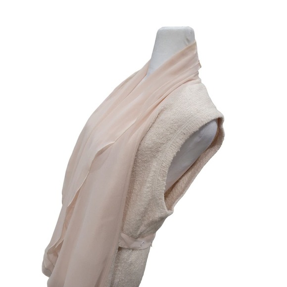 Soft Surroundings Women's Chiffon Waterfall Draped Sweater Vest Size‎ Small Pink - Picture 3 of 12